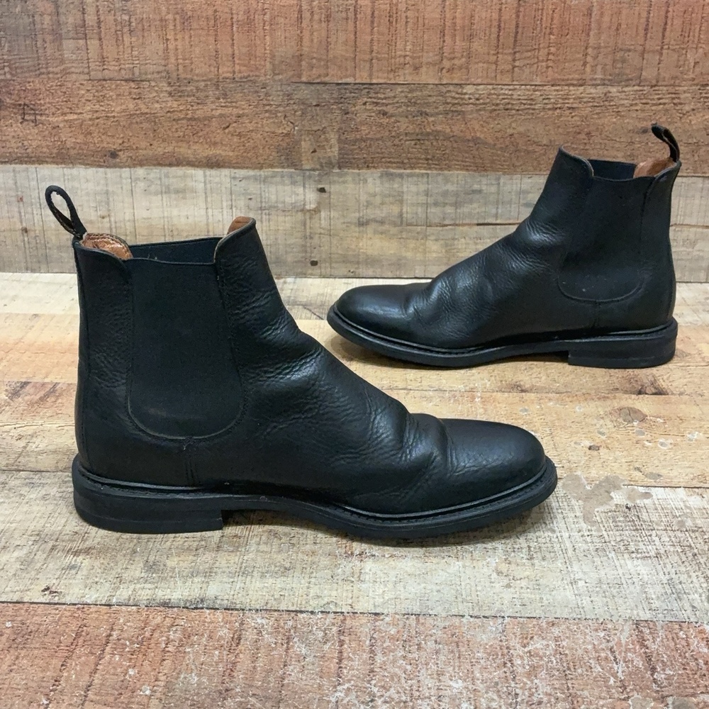 Frye Boots Mens Size 8.5 D 41.5 Black Leather Chelsea Ankle Pull On Dress Casual - Picture 5 of 7